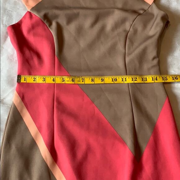 Maggy London asymmetrical colorblock sheath dress, 6 - Picture 4 of 7